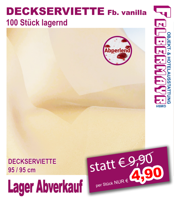 DECKSERVIETTE RELE Farbe vanilla